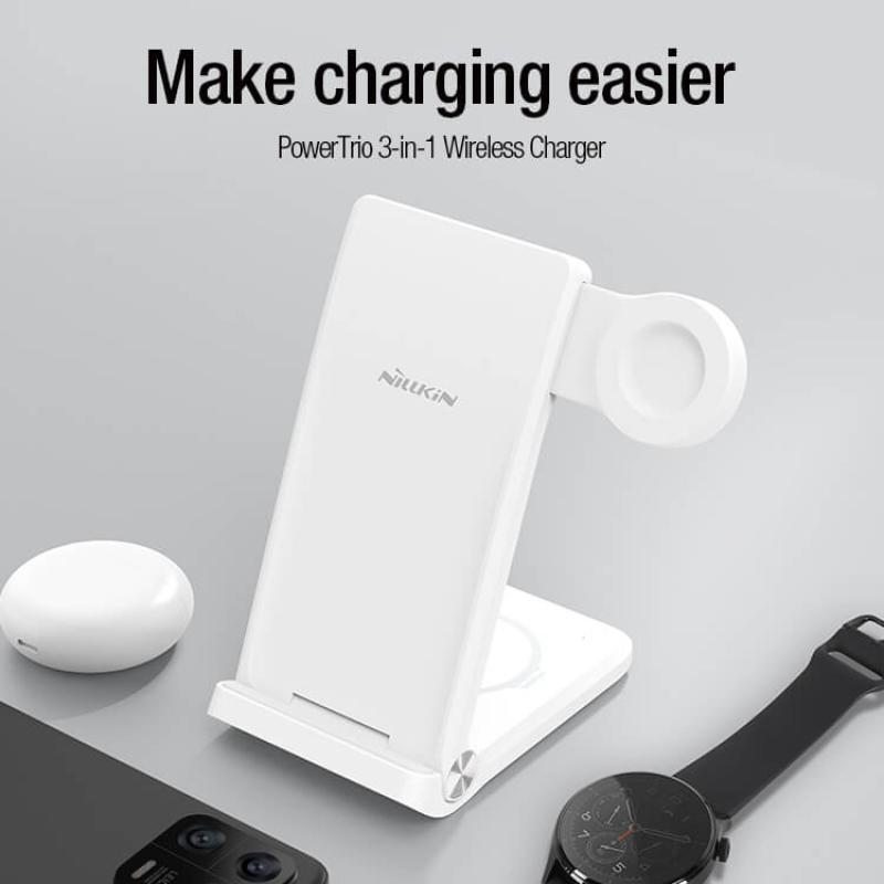 Nillkin PowerTrio 3-in-1 Wireless Universal Power Charger for Xiaomi Watch S1 Pro order from official NILLKIN store