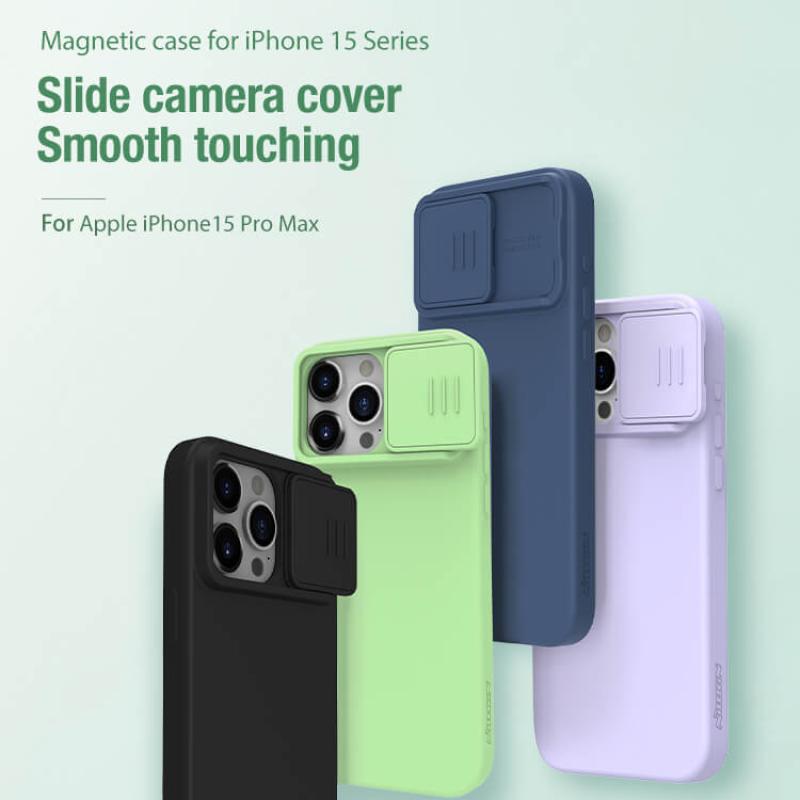 Nillkin CamShield Silky silicon case for Apple iPhone 15 Pro Max 6.7 (2023) order from official NILLKIN store