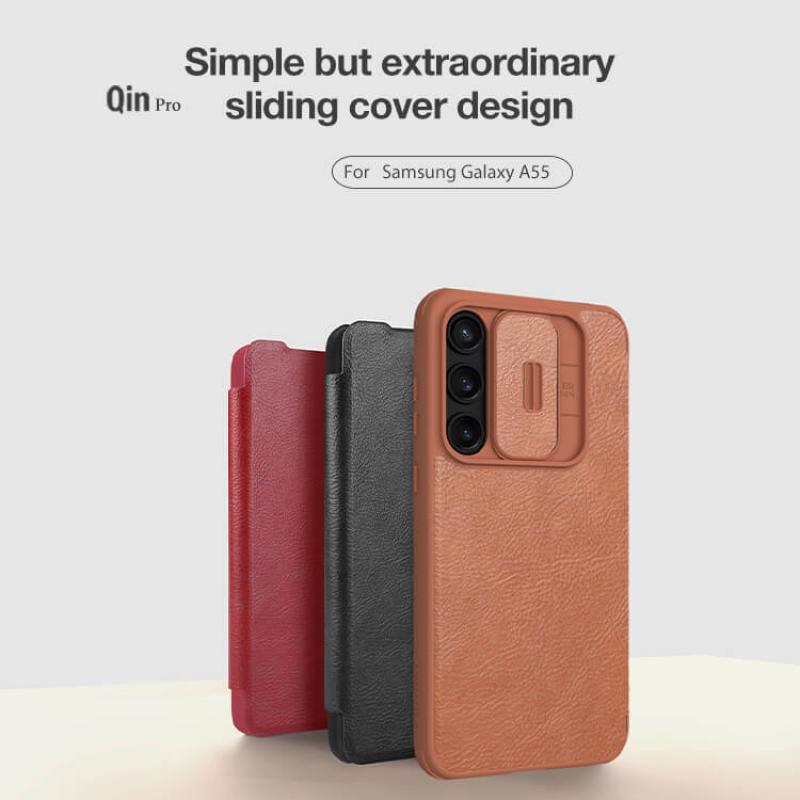 Nillkin Qin Pro Series Leather case for Samsung Galaxy A55 order from official NILLKIN store