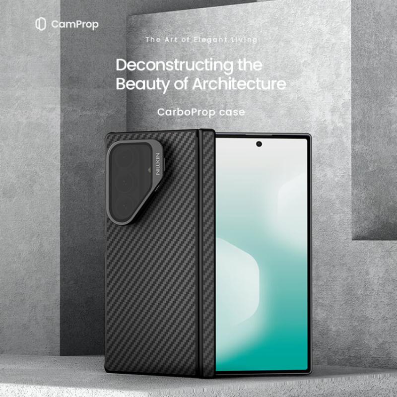 Nillkin CarboProp Magnetic MagSafe Black Mirror Cover version Aramid fiber armor case for Samsung Galaxy Z Fold7 (Fold 7 5G), Samsung W26 official NILLKIN store Nillkin CarboProp Magnetic MagSafe Black Mirror Cover version Aramid fiber armor case for Samsung Galaxy Z Fold7 (Fold 7 5G), Samsung W26 order from official NILLKIN store