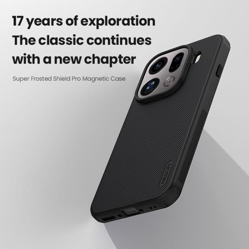 Nillkin Super Frosted Shield Pro Magnetic MagSafe Matte cover case for Oppo Find X9 Pro official NILLKIN store Nillkin Super Frosted Shield Pro Magnetic MagSafe Matte cover case for Oppo Find X9 Pro order from official NILLKIN store
