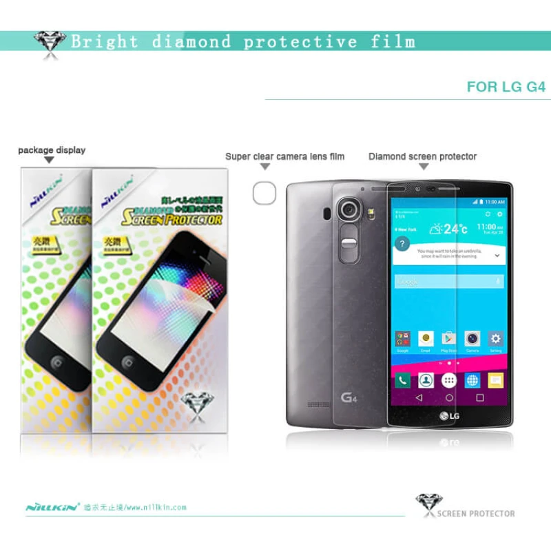 Nillkin Bright Diamond Protective Film for LG G4 (H810/H815/VS999/F500/F500S/F500K/F500L) official NILLKIN store Nillkin Bright Diamond Protective Film for LG G4 (H810/H815/VS999/F500/F500S/F500K/F500L) order from official NILLKIN store