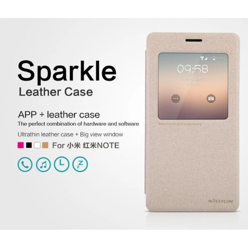 Nillkin Sparkle Series New Leather case for Xiaomi RedMi Note (Hongmi Note Redmi Note) official NILLKIN store Nillkin Sparkle Series New Leather case for Xiaomi RedMi Note (Hongmi Note Redmi Note) order from official NILLKIN store