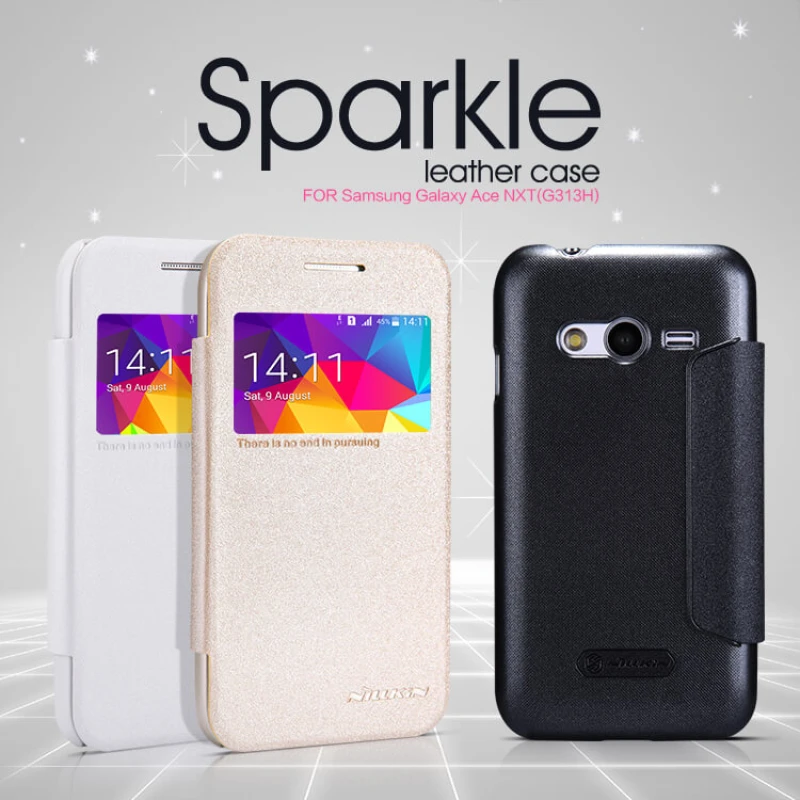 Nillkin Sparkle Series New Leather case for Samsung Galaxy Ace NXT (G313H) official NILLKIN store Nillkin Sparkle Series New Leather case for Samsung Galaxy Ace NXT (G313H) order from official NILLKIN store