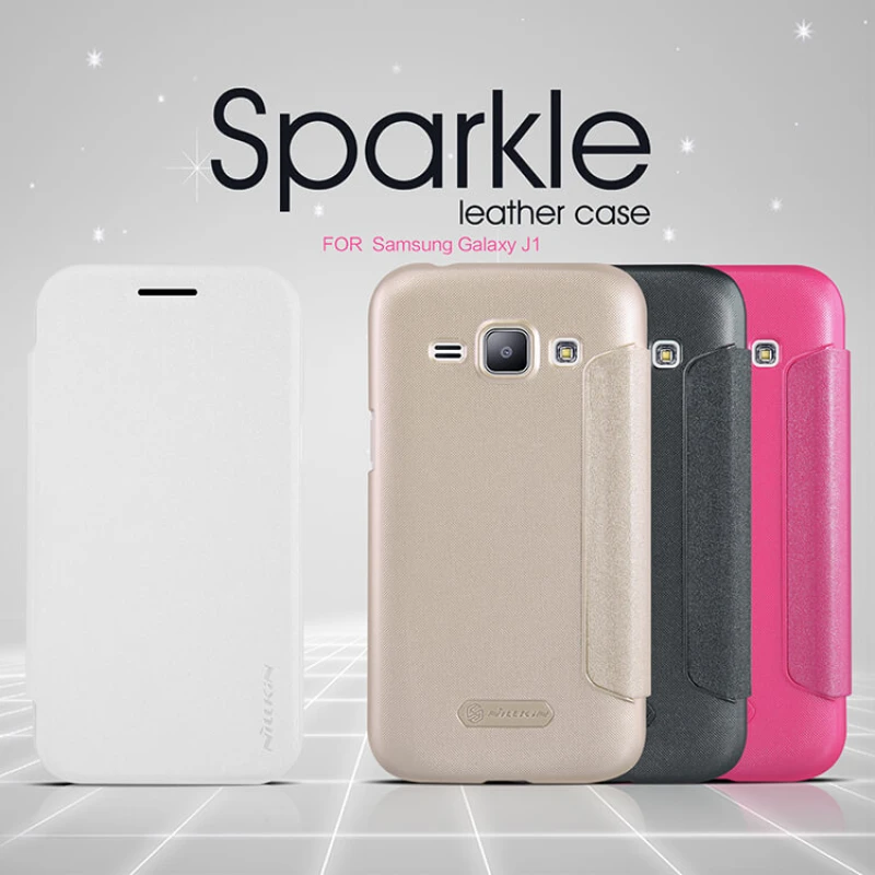 Nillkin Sparkle Series New Leather case for Samsung Galaxy J1 (Duos J100) official NILLKIN store Nillkin Sparkle Series New Leather case for Samsung Galaxy J1 (Duos J100) order from official NILLKIN store