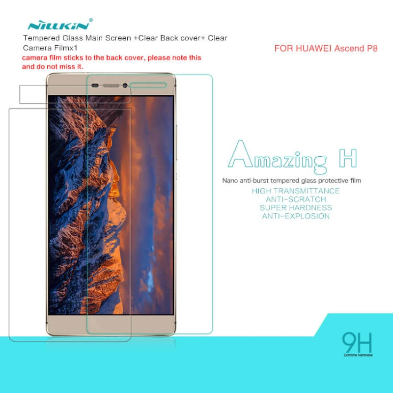 Nillkin Amazing H tempered glass screen protector for Huawei Ascend P8 official NILLKIN store Nillkin Amazing H tempered glass screen protector for Huawei Ascend P8 order from official NILLKIN store