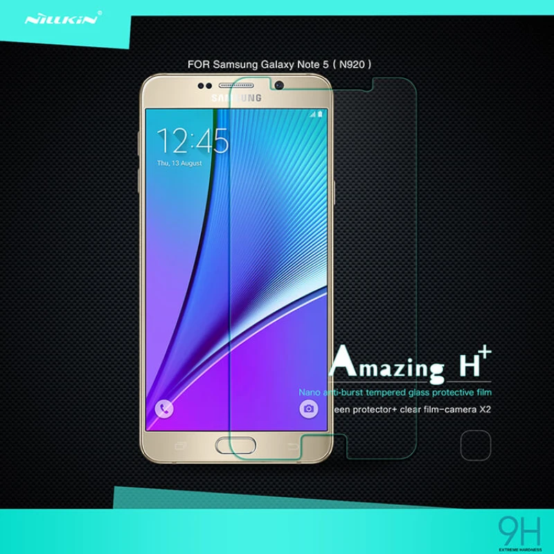 Nillkin Amazing H+ tempered glass screen protector for Samsung Galaxy Note 5 (N920 N9200) N920 official NILLKIN store Nillkin Amazing H+ tempered glass screen protector for Samsung Galaxy Note 5 (N920 N9200) N920 order from official NILLKIN store