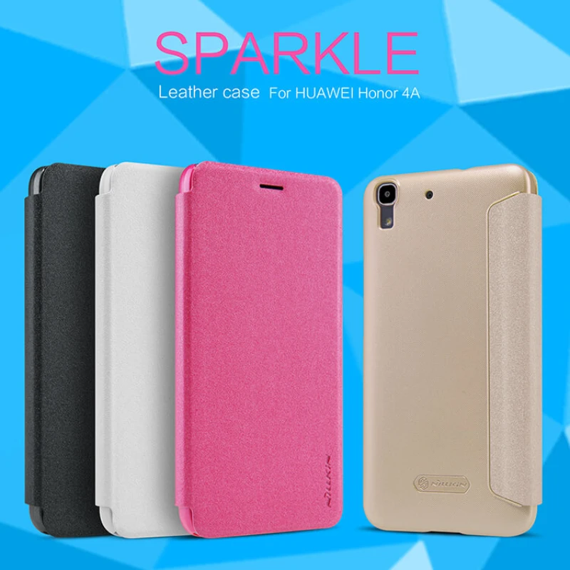 Nillkin Sparkle Series New Leather case for Huawei Honor 4A (SCL-AL00) official NILLKIN store Nillkin Sparkle Series New Leather case for Huawei Honor 4A (SCL-AL00) order from official NILLKIN store