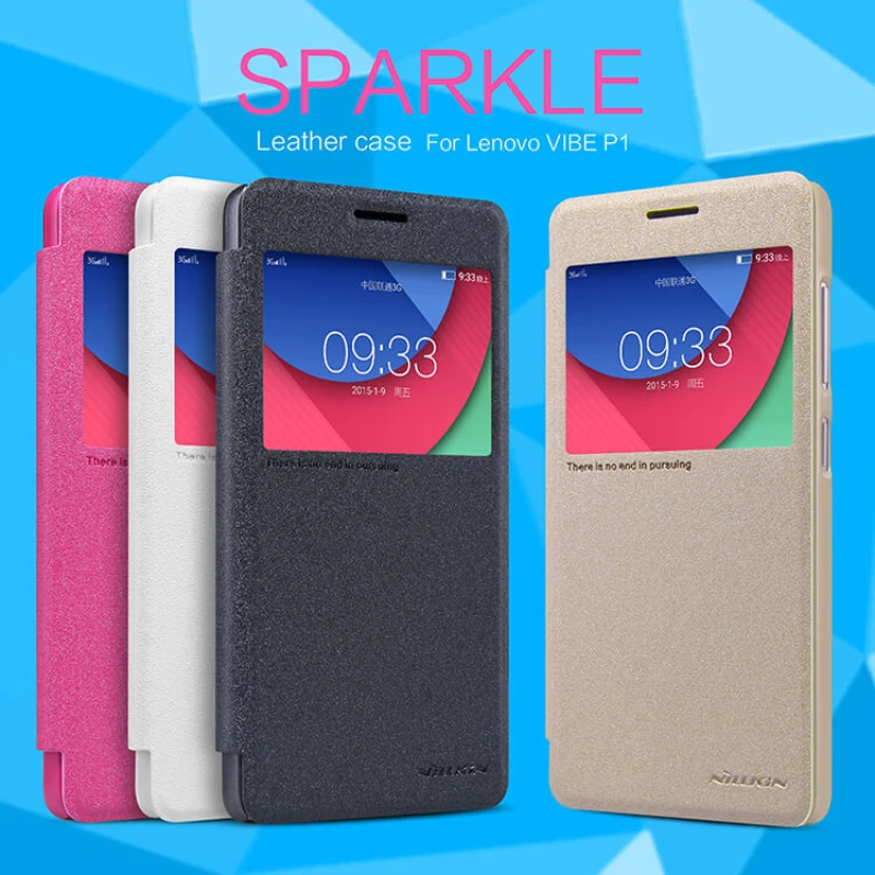 Nillkin Sparkle Series New Leather case for Lenovo Vibe P1 official NILLKIN store Nillkin Sparkle Series New Leather case for Lenovo Vibe P1 order from official NILLKIN store