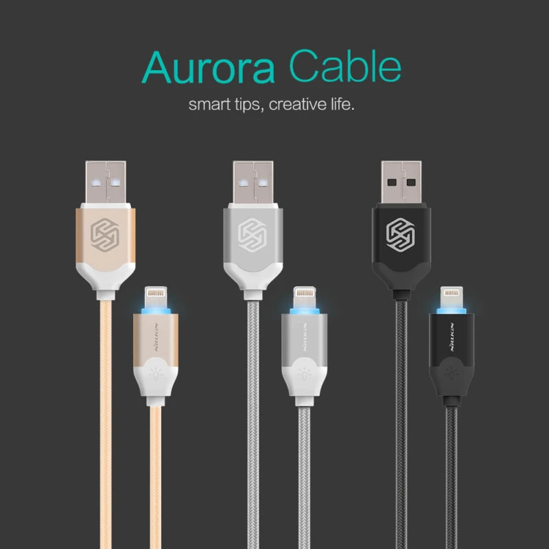 Nillkin Aurora Lightning high quality cable official NILLKIN store Nillkin Aurora Lightning high quality cable order from official NILLKIN store