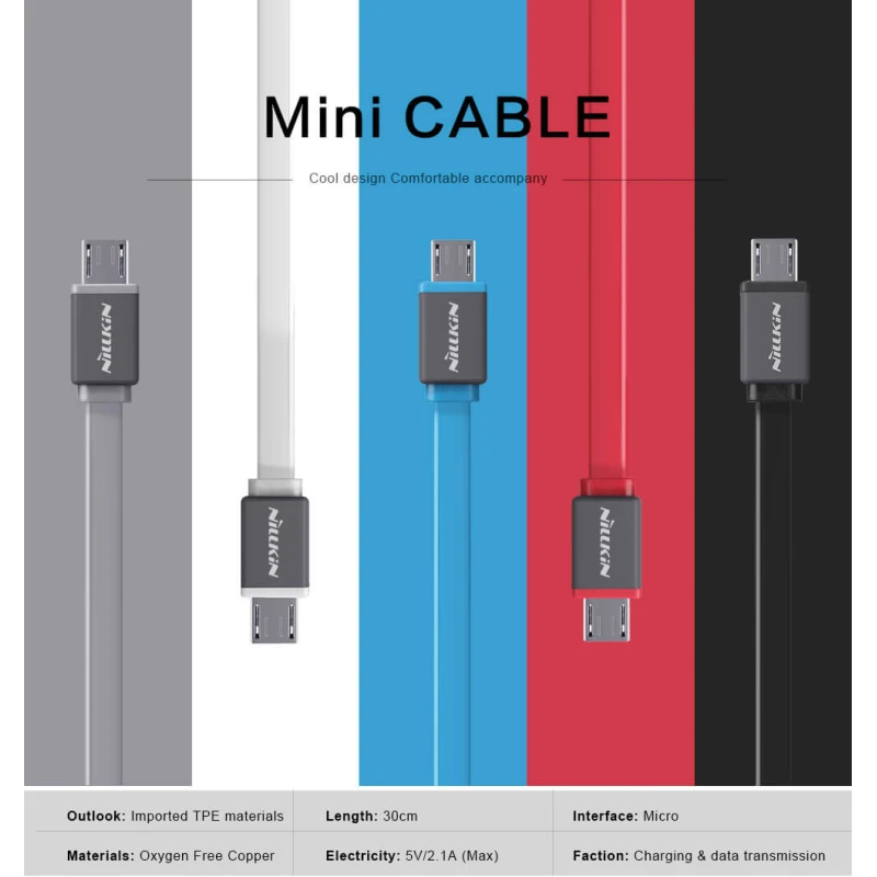 Nillkin MiNi Cable (Micro port) high quality cable official NILLKIN store Nillkin MiNi Cable (Micro port) high quality cable order from official NILLKIN store