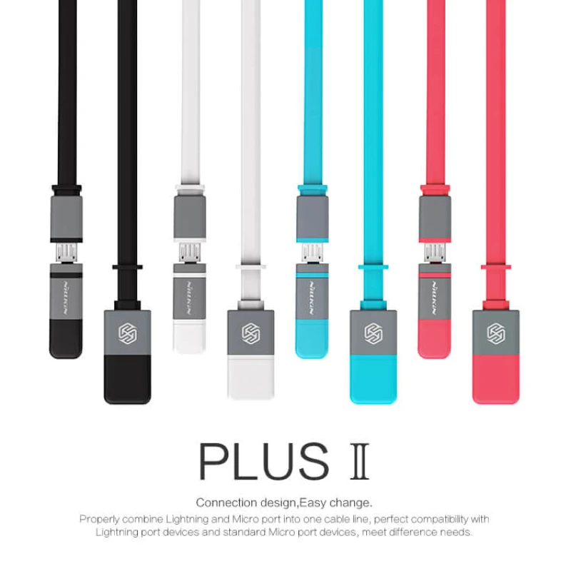 Nillkin Plus II Cable (Micro + Lightning port) high quality cable official NILLKIN store Nillkin Plus II Cable (Micro + Lightning port) high quality cable order from official NILLKIN store