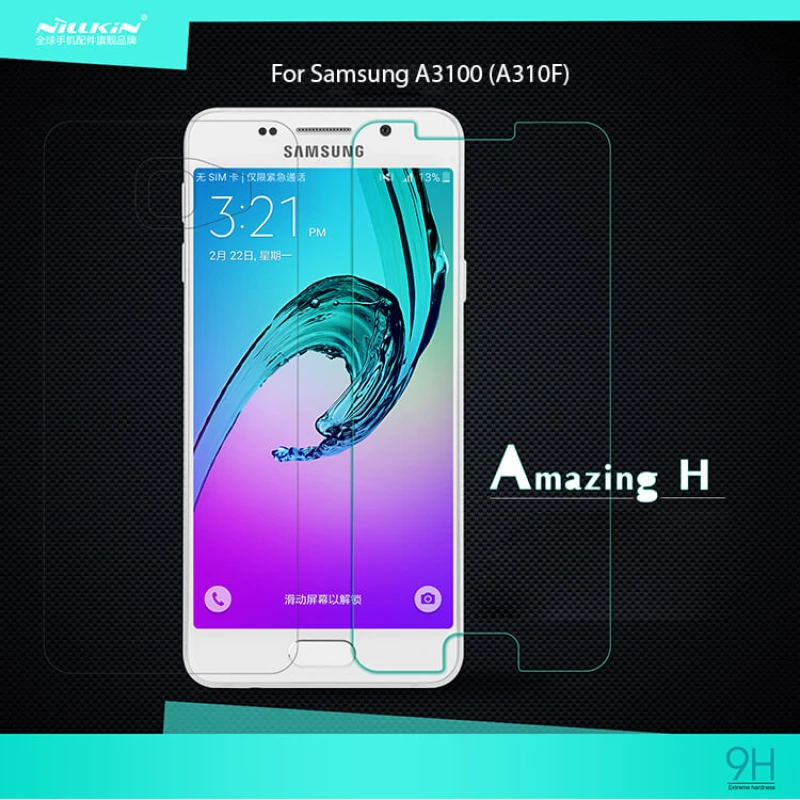 Nillkin Amazing H tempered glass screen protector for Samsung A3100 (A310F) official NILLKIN store Nillkin Amazing H tempered glass screen protector for Samsung A3100 (A310F) order from official NILLKIN store