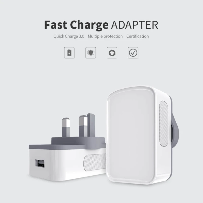 Nillkin Fast Charge Adapter with Quick Charge 3.0 support (UK Plug) official NILLKIN store Nillkin Fast Charge Adapter with Quick Charge 3.0 support (UK Plug) order from official NILLKIN store