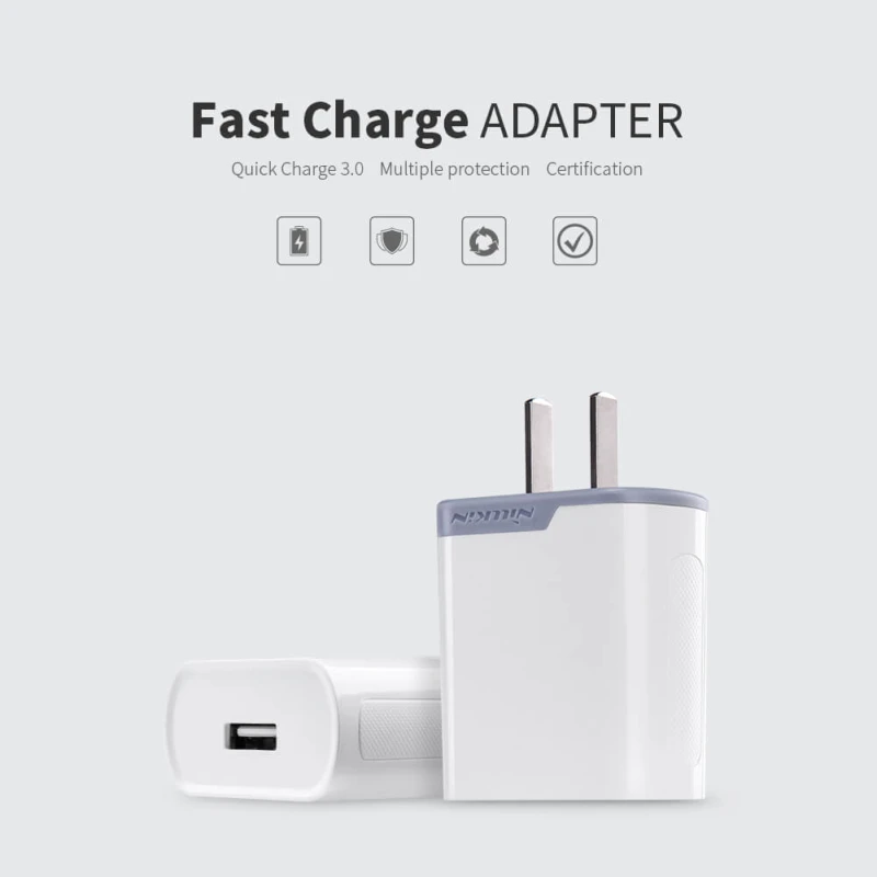 Nillkin Fast Charge Adapter with Quick Charge 3.0 support (Chinese Plug) official NILLKIN store Nillkin Fast Charge Adapter with Quick Charge 3.0 support (Chinese Plug) order from official NILLKIN store