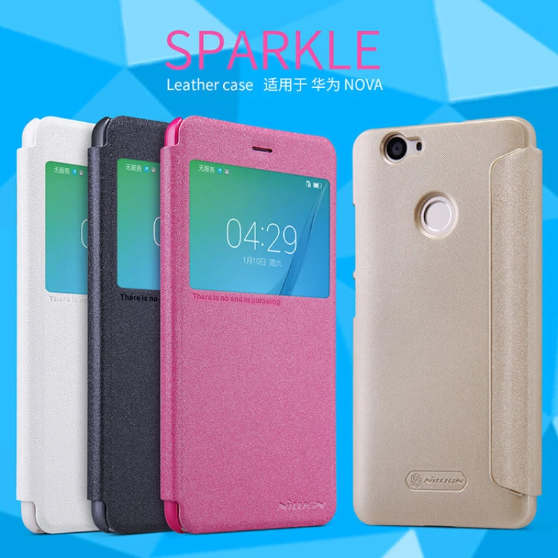 Nillkin Sparkle Series New Leather case for Huawei Nova official NILLKIN store Nillkin Sparkle Series New Leather case for Huawei Nova order from official NILLKIN store