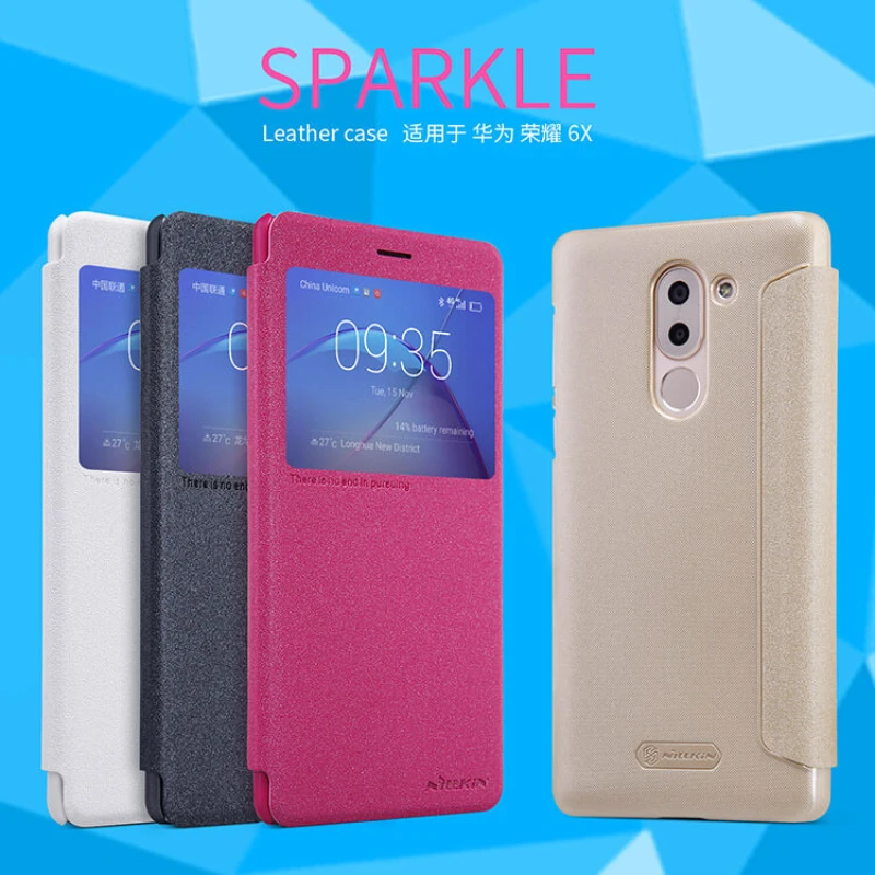 Nillkin Sparkle Series New Leather case for Huawei Honor 6X official NILLKIN store Nillkin Sparkle Series New Leather case for Huawei Honor 6X order from official NILLKIN store