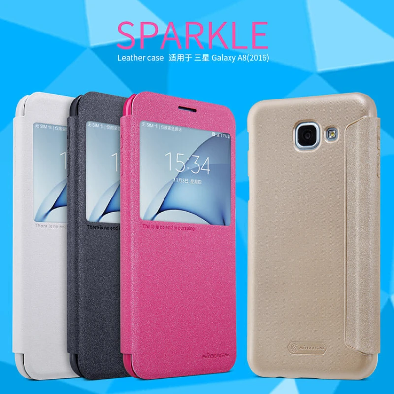 Nillkin Sparkle Series New Leather case for Samsung Galaxy A8 (2016) official NILLKIN store Nillkin Sparkle Series New Leather case for Samsung Galaxy A8 (2016) order from official NILLKIN store