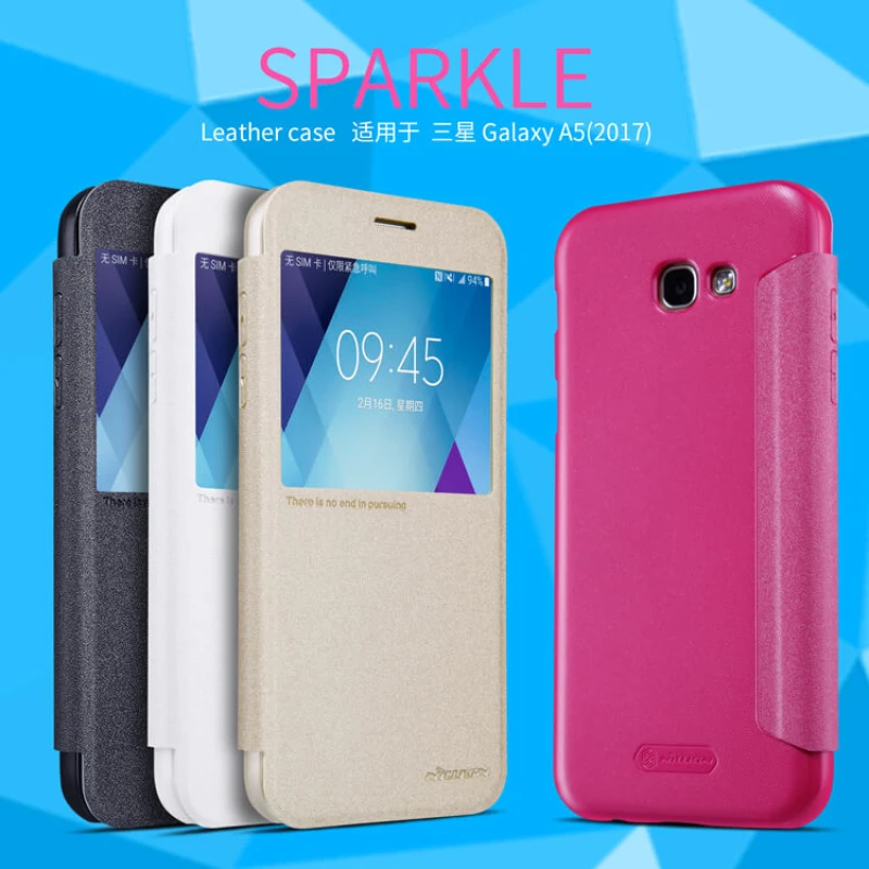 Nillkin Sparkle Series New Leather case for Samsung Galaxy A5 (2017) official NILLKIN store Nillkin Sparkle Series New Leather case for Samsung Galaxy A5 (2017) order from official NILLKIN store