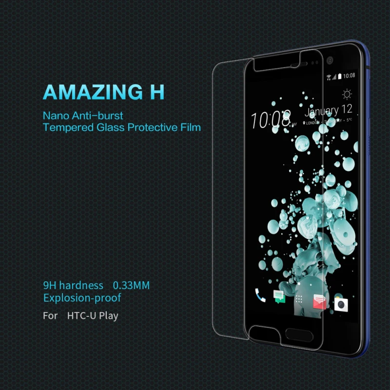 Nillkin Amazing H tempered glass screen protector for HTC U Play official NILLKIN store Nillkin Amazing H tempered glass screen protector for HTC U Play order from official NILLKIN store