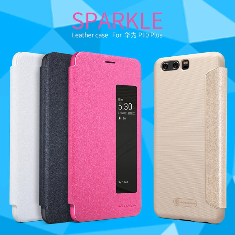 Nillkin Sparkle Series New Leather case for Huawei P10 Plus P10+ VKY-L29 official NILLKIN store Nillkin Sparkle Series New Leather case for Huawei P10 Plus P10+ VKY-L29 order from official NILLKIN store