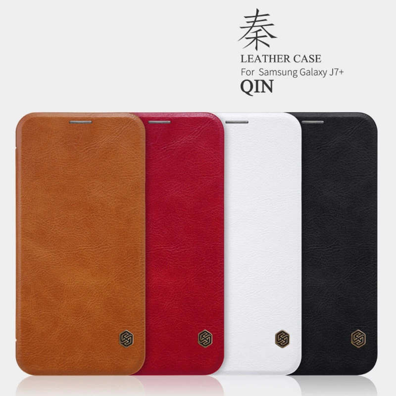 Nillkin Qin Series Leather case for Samsung Galaxy J7 Plus J7+ (C8) official NILLKIN store Nillkin Qin Series Leather case for Samsung Galaxy J7 Plus J7+ (C8) order from official NILLKIN store