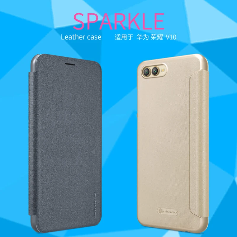 Nillkin Sparkle Series New Leather case for Huawei Honor V10 official NILLKIN store Nillkin Sparkle Series New Leather case for Huawei Honor V10 order from official NILLKIN store