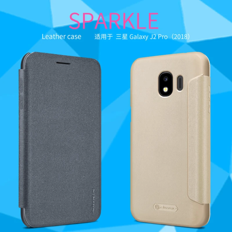 Nillkin Sparkle Series New Leather case for Samsung Galaxy J2 Pro (2018) official NILLKIN store Nillkin Sparkle Series New Leather case for Samsung Galaxy J2 Pro (2018) order from official NILLKIN store