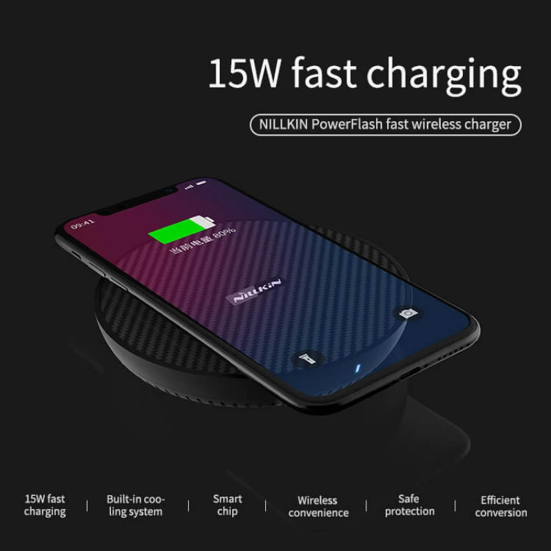 Nillkin PowerFlash Qi Wireless Charger (Aramid fiber) official NILLKIN store Nillkin PowerFlash Qi Wireless Charger (Aramid fiber) order from official NILLKIN store