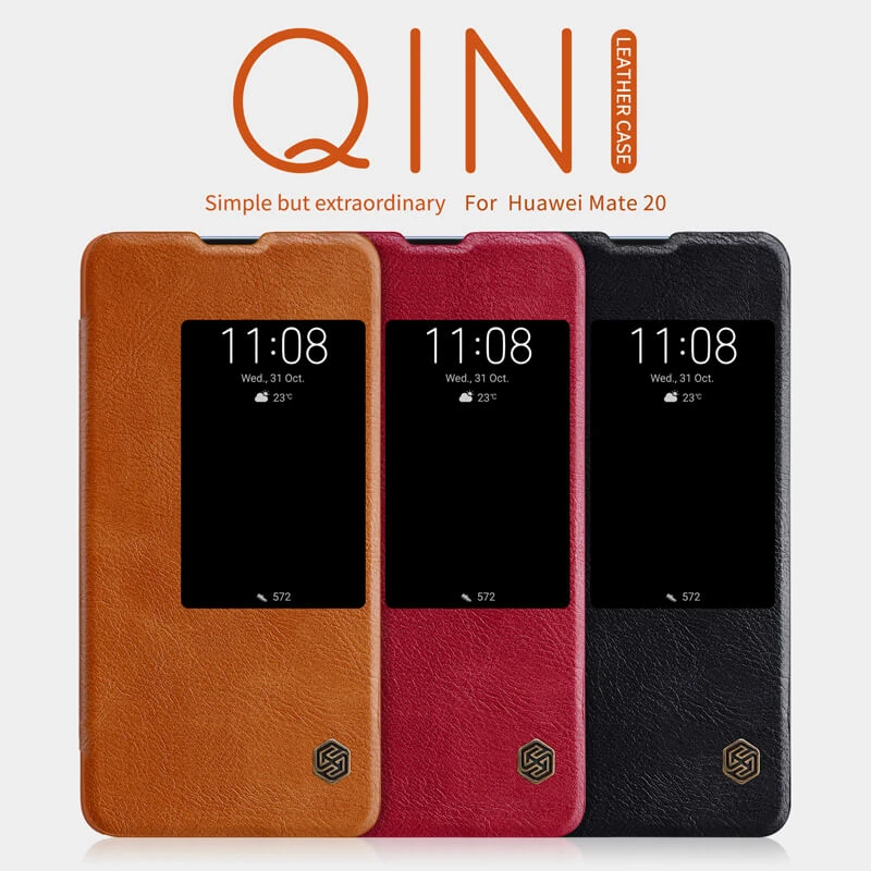 Nillkin Qin Series Leather case for Huawei Mate 20 official NILLKIN store Nillkin Qin Series Leather case for Huawei Mate 20 order from official NILLKIN store