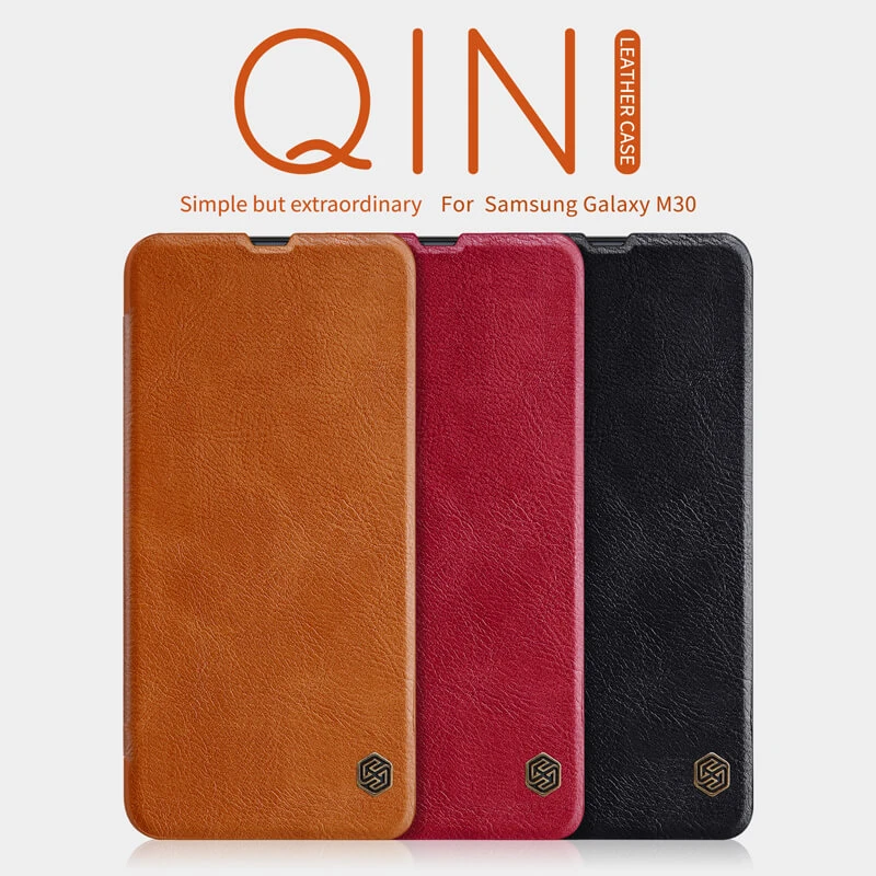 Nillkin Qin Series Leather case for Samsung Galaxy M30 official NILLKIN store Nillkin Qin Series Leather case for Samsung Galaxy M30 order from official NILLKIN store