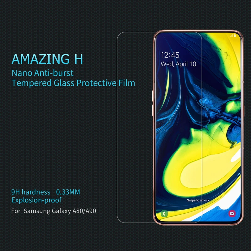 Nillkin Amazing H tempered glass screen protector for Samsung Galaxy A80, A90 official NILLKIN store Nillkin Amazing H tempered glass screen protector for Samsung Galaxy A80, A90 order from official NILLKIN store