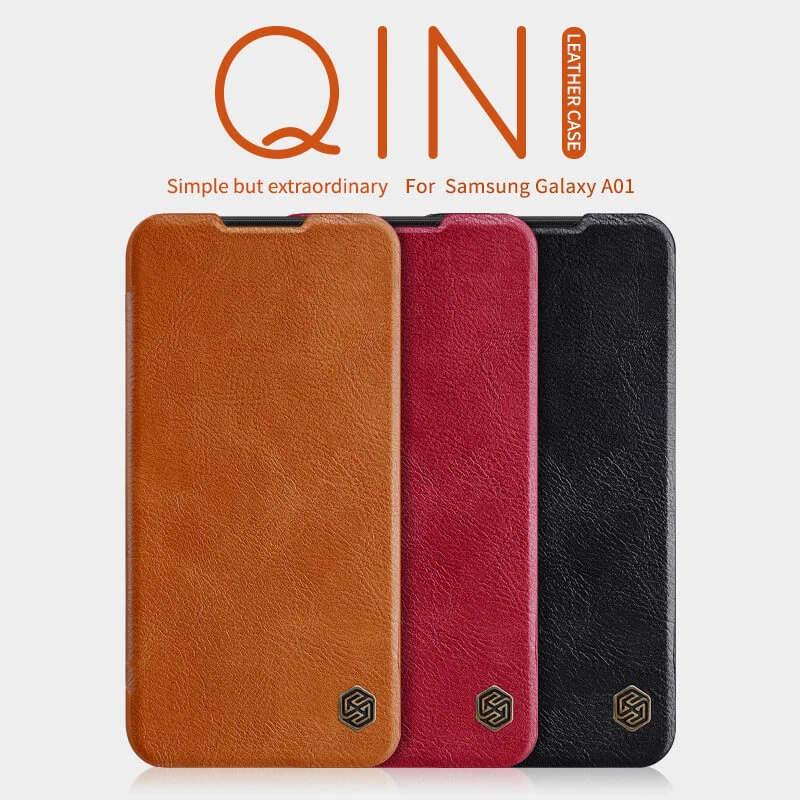 Nillkin Qin Series Leather case for Samsung Galaxy A01 official NILLKIN store Nillkin Qin Series Leather case for Samsung Galaxy A01 order from official NILLKIN store