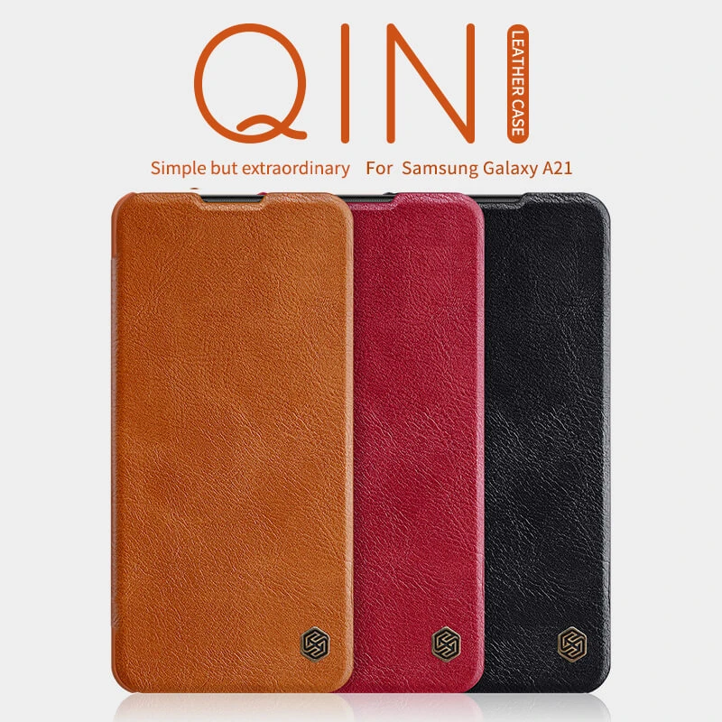 Nillkin Qin Series Leather case for Samsung Galaxy A21 official NILLKIN store Nillkin Qin Series Leather case for Samsung Galaxy A21 order from official NILLKIN store