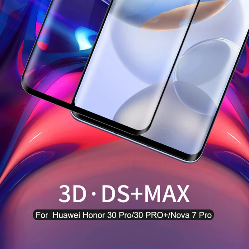 Nillkin Amazing 3D DS+ Max tempered glass screen protector for Huawei Honor 30 Pro, Nova 7 Pro, Honor 30 Pro Plus official NILLKIN store Nillkin Amazing 3D DS+ Max tempered glass screen protector for Huawei Honor 30 Pro, Nova 7 Pro, Honor 30 Pro Plus order from official NILLKIN store