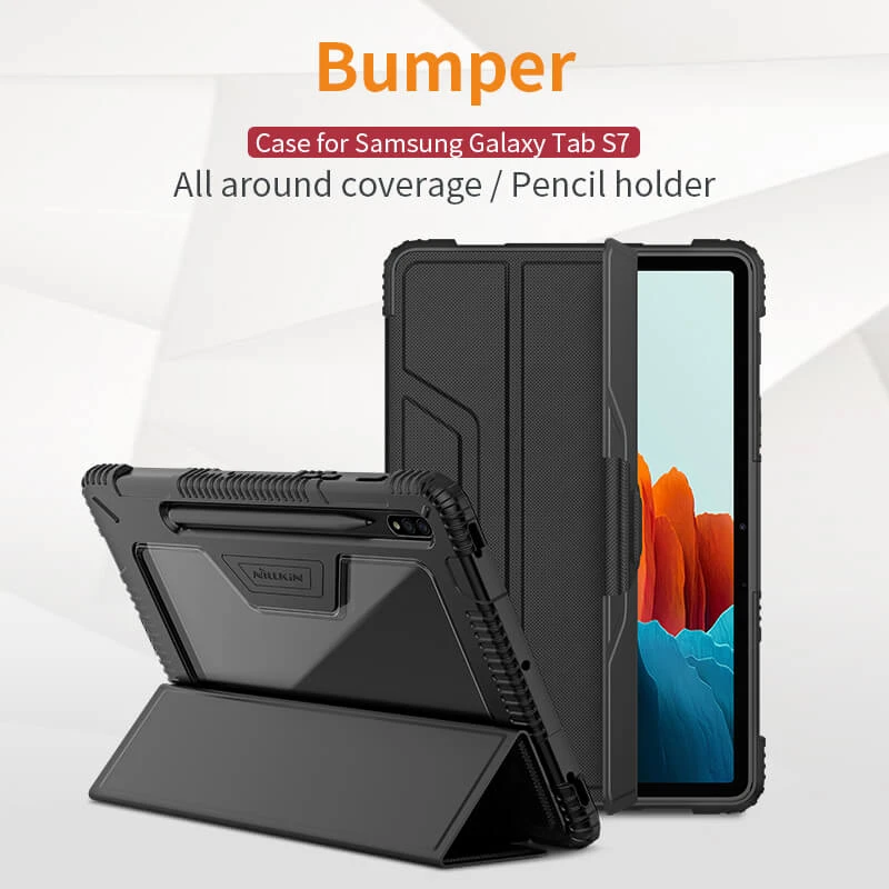 Nillkin Bumper Leather cover case for Samsung Galaxy Tab S7 official NILLKIN store Nillkin Bumper Leather cover case for Samsung Galaxy Tab S7 order from official NILLKIN store