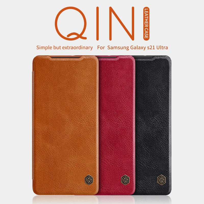 Nillkin Qin Series Leather case for Samsung Galaxy S21 Ultra (S21 Ultra 5G) official NILLKIN store Nillkin Qin Series Leather case for Samsung Galaxy S21 Ultra (S21 Ultra 5G) order from official NILLKIN store