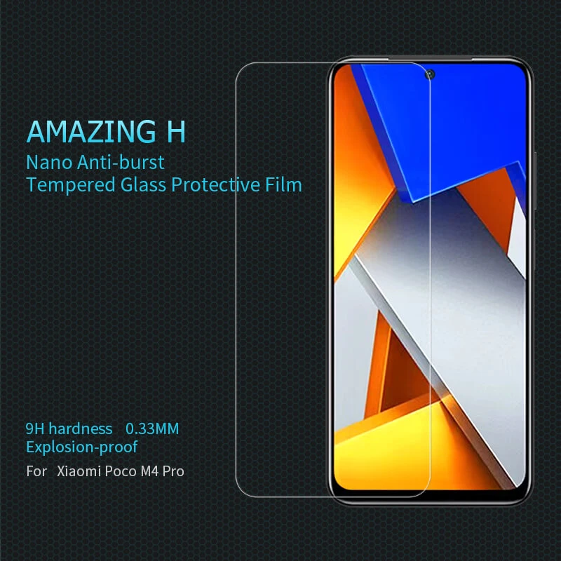 Nillkin Amazing H tempered glass screen protector for Xiaomi Poco M4 Pro official NILLKIN store Nillkin Amazing H tempered glass screen protector for Xiaomi Poco M4 Pro order from official NILLKIN store