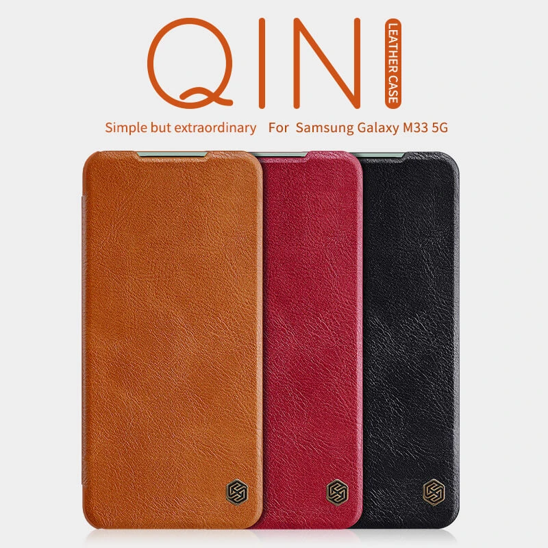 Nillkin Qin Series Leather case for Samsung Galaxy M33 5G official NILLKIN store Nillkin Qin Series Leather case for Samsung Galaxy M33 5G order from official NILLKIN store