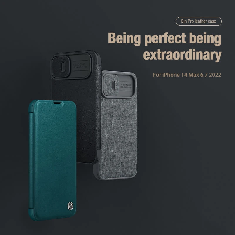 Nillkin Qin Pro Plain Leather + Cloth case for Apple iPhone 14 Plus (iPhone 14+) 6.7 (2022) official NILLKIN store Nillkin Qin Pro Plain Leather + Cloth case for Apple iPhone 14 Plus (iPhone 14+) 6.7 (2022) order from official NILLKIN store