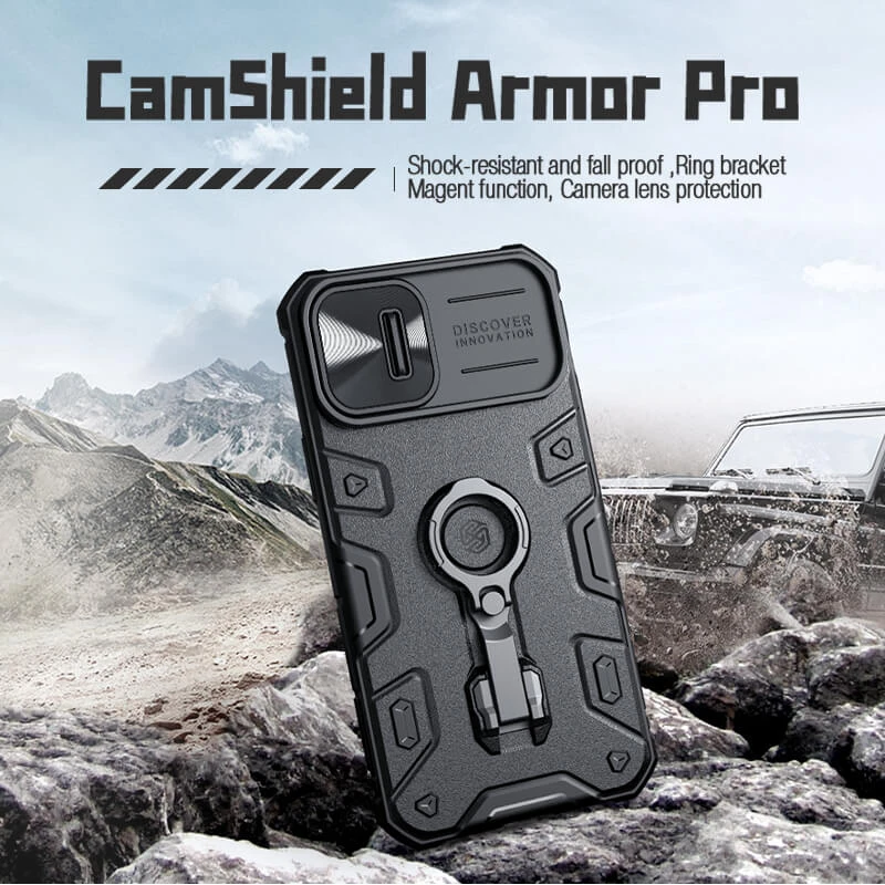 Nillkin CamShield Armor Pro case for Apple iPhone 14 6.1 (2022), Apple iPhone 13 official NILLKIN store Nillkin CamShield Armor Pro case for Apple iPhone 14 6.1 (2022), Apple iPhone 13 order from official NILLKIN store