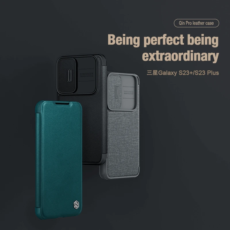Nillkin Qin Pro Plain Leather + Cloth case for Samsung Galaxy S23 Plus (S23+) official NILLKIN store Nillkin Qin Pro Plain Leather + Cloth case for Samsung Galaxy S23 Plus (S23+) order from official NILLKIN store