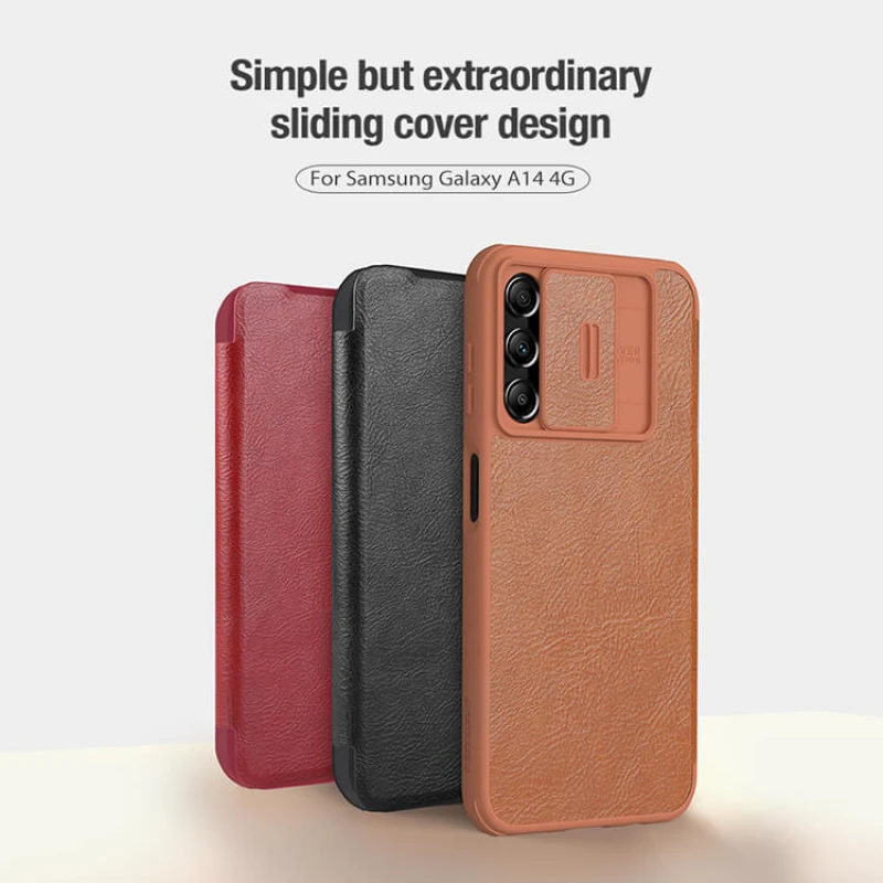 Nillkin Qin Pro Series Leather case for Samsung Galaxy A14 4G official NILLKIN store Nillkin Qin Pro Series Leather case for Samsung Galaxy A14 4G order from official NILLKIN store