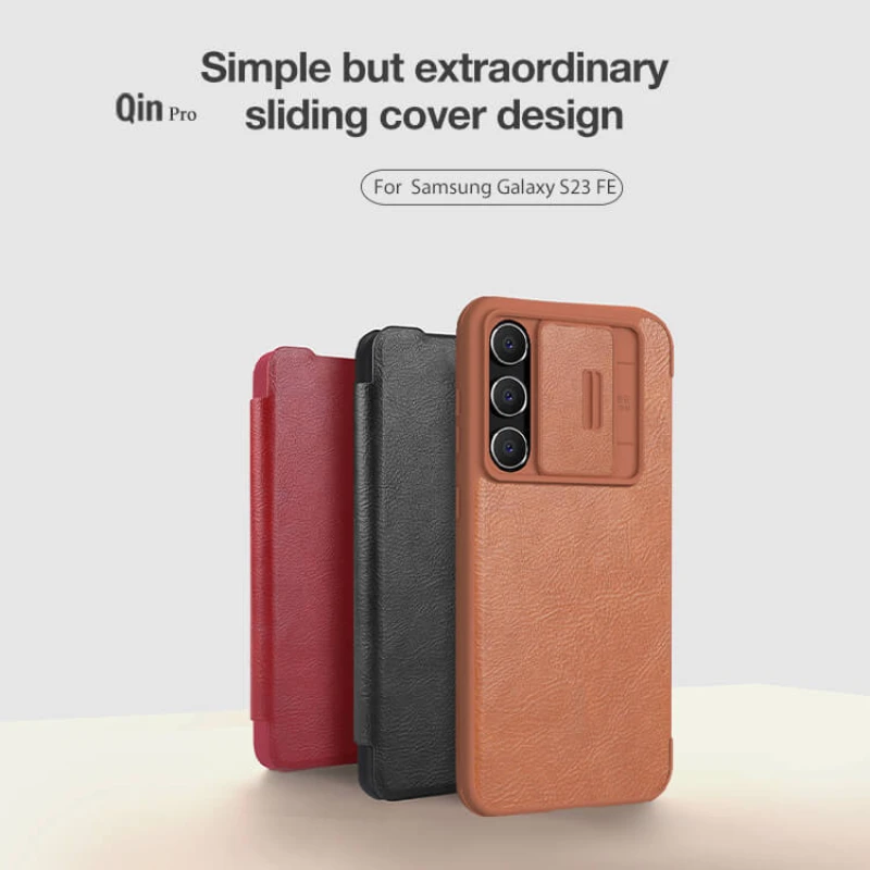 Nillkin Qin Pro Series Leather case for Samsung Galaxy S23 FE (S23 Fan Edition) official NILLKIN store Nillkin Qin Pro Series Leather case for Samsung Galaxy S23 FE (S23 Fan Edition) order from official NILLKIN store