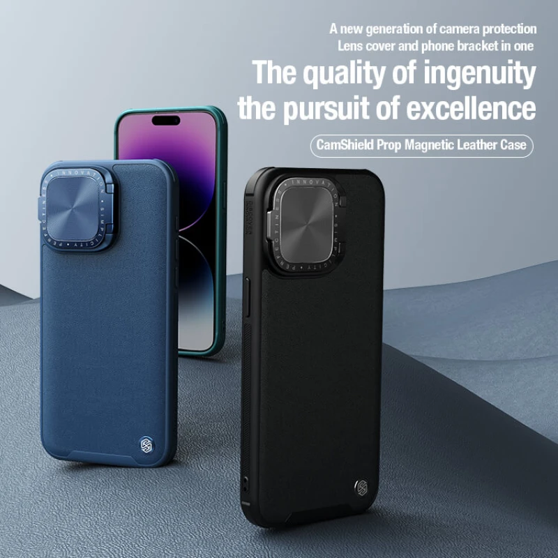 Nillkin Camshield Prop Leather Magnetic Camera protective cover case for Apple iPhone 15 Pro official NILLKIN store Nillkin Camshield Prop Leather Magnetic Camera protective cover case for Apple iPhone 15 Pro order from official NILLKIN store