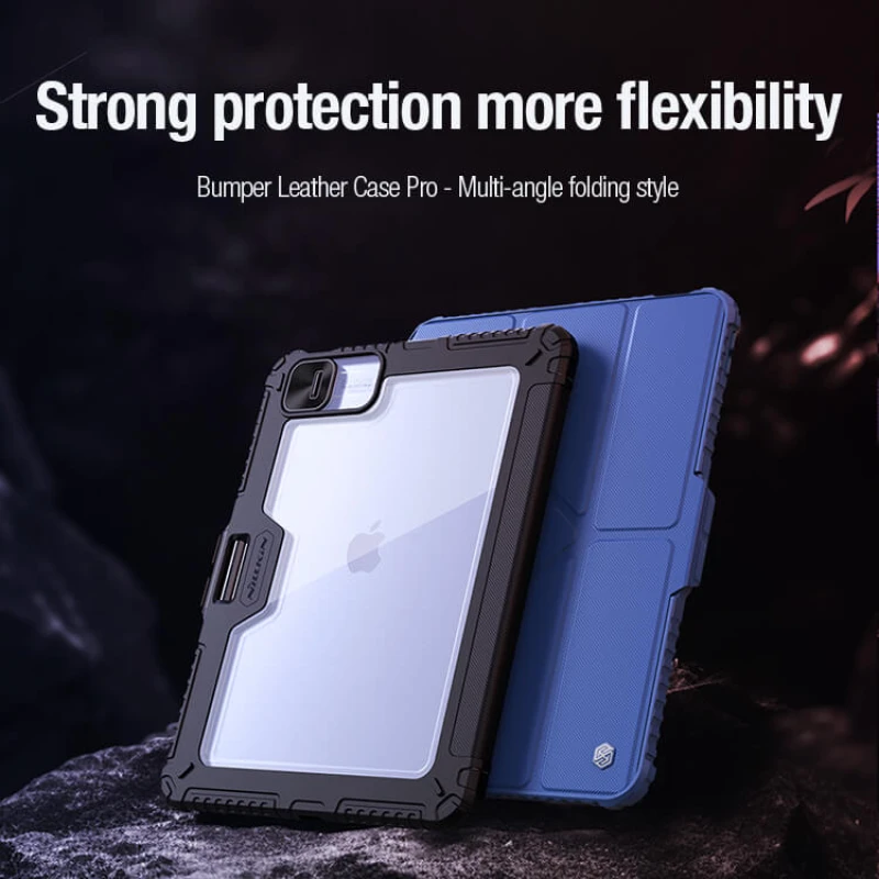 Nillkin Bumper Leather cover case Pro Multi-angle folding style for Apple iPad Pro 11 (2025), Apple iPad Pro 11 (2024) official NILLKIN store Nillkin Bumper Leather cover case Pro Multi-angle folding style for Apple iPad Pro 11 (2025), Apple iPad Pro 11 (2024) order from official NILLKIN store