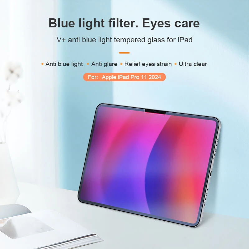 Nillkin Amazing V+ anti blue light tempered glass for Apple iPad Pro 11 (2025), Apple iPad Pro 11 (2024) official NILLKIN store Nillkin Amazing V+ anti blue light tempered glass for Apple iPad Pro 11 (2025), Apple iPad Pro 11 (2024) order from official NILLKIN store