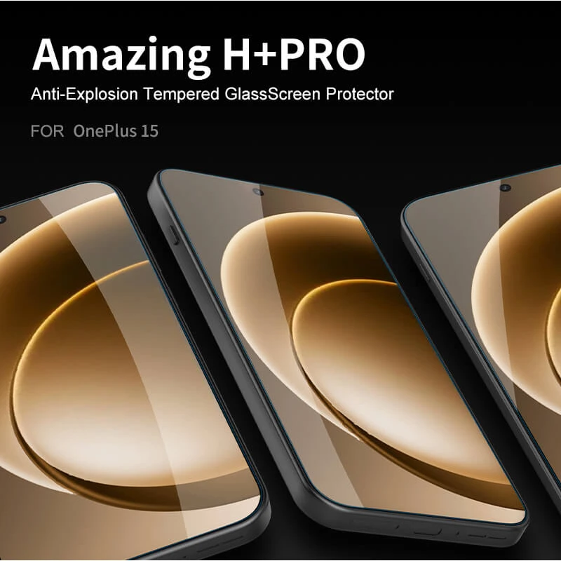 Nillkin Amazing H+ Pro tempered glass screen protector for Oneplus 16, Oneplus 15 Nillkin Amazing H+ Pro tempered glass screen protector for Oneplus 16, Oneplus 15
