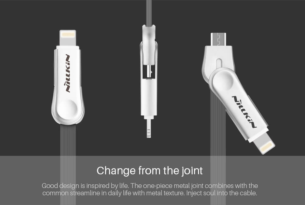 Nillkin Plus III Cable (MicroUSB + Lightning port) high quality cable