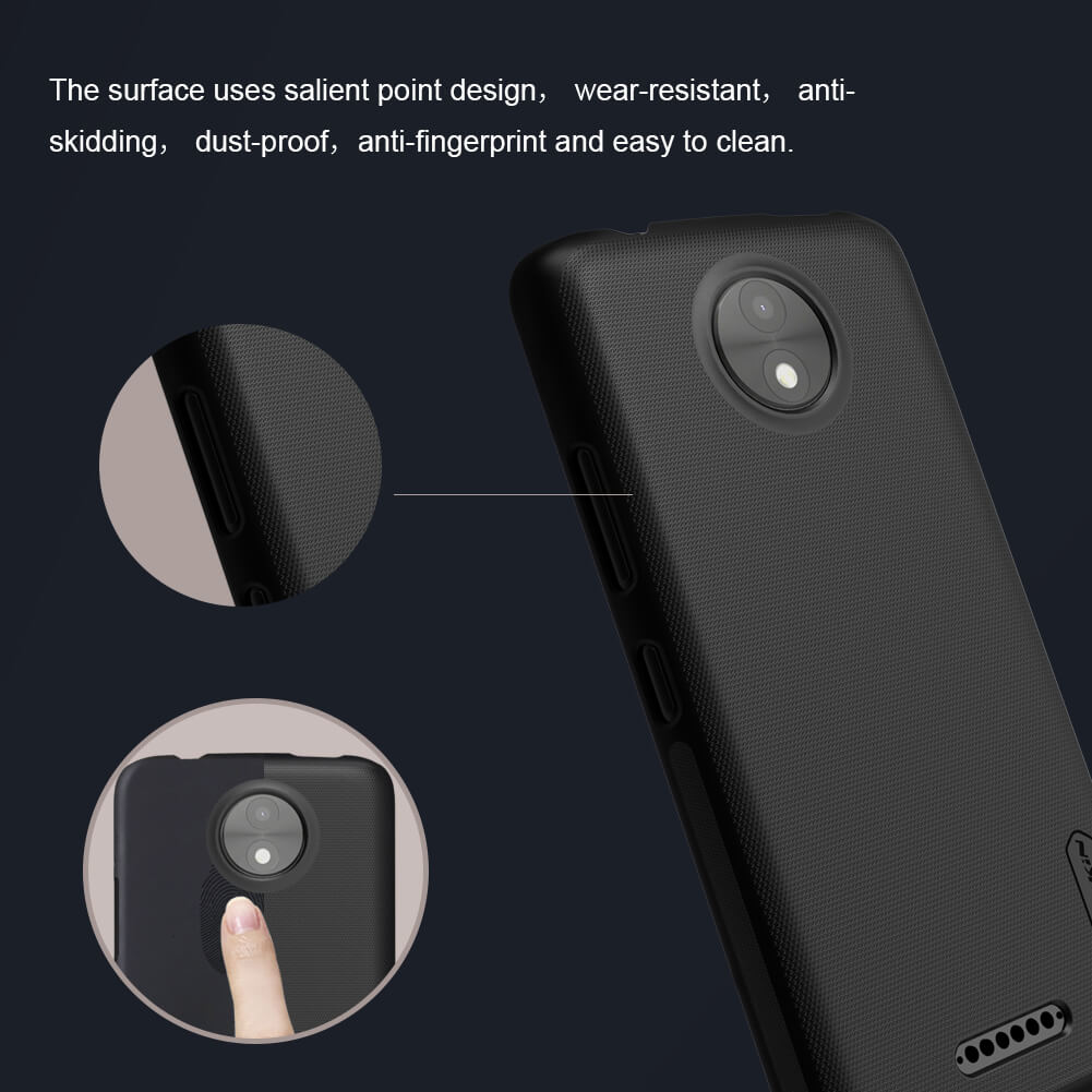 Nillkin Super Frosted Shield Matte cover case for Motorola Moto C + free screen protector